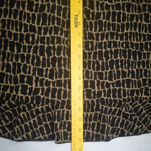 Marisa Christina Ladies Size Medium Gold & Black Pattern Elastic Waist Skirt - Picture 6 of 6